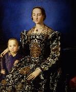 Agnolo Bronzino Portrait of Eleanor of Toledo and Her Son oil painting reproduction
